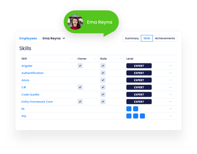 Employee competency overview
